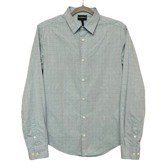 Emporio Armani Slim Fit Sz Small US Button Down Shirt Long Sleeves